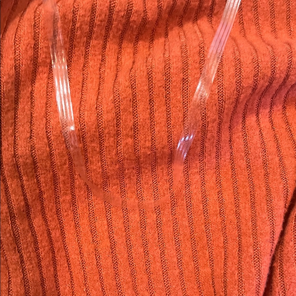 Time and Tru Rust Ribbed Knit Top - Picture 3 of 4